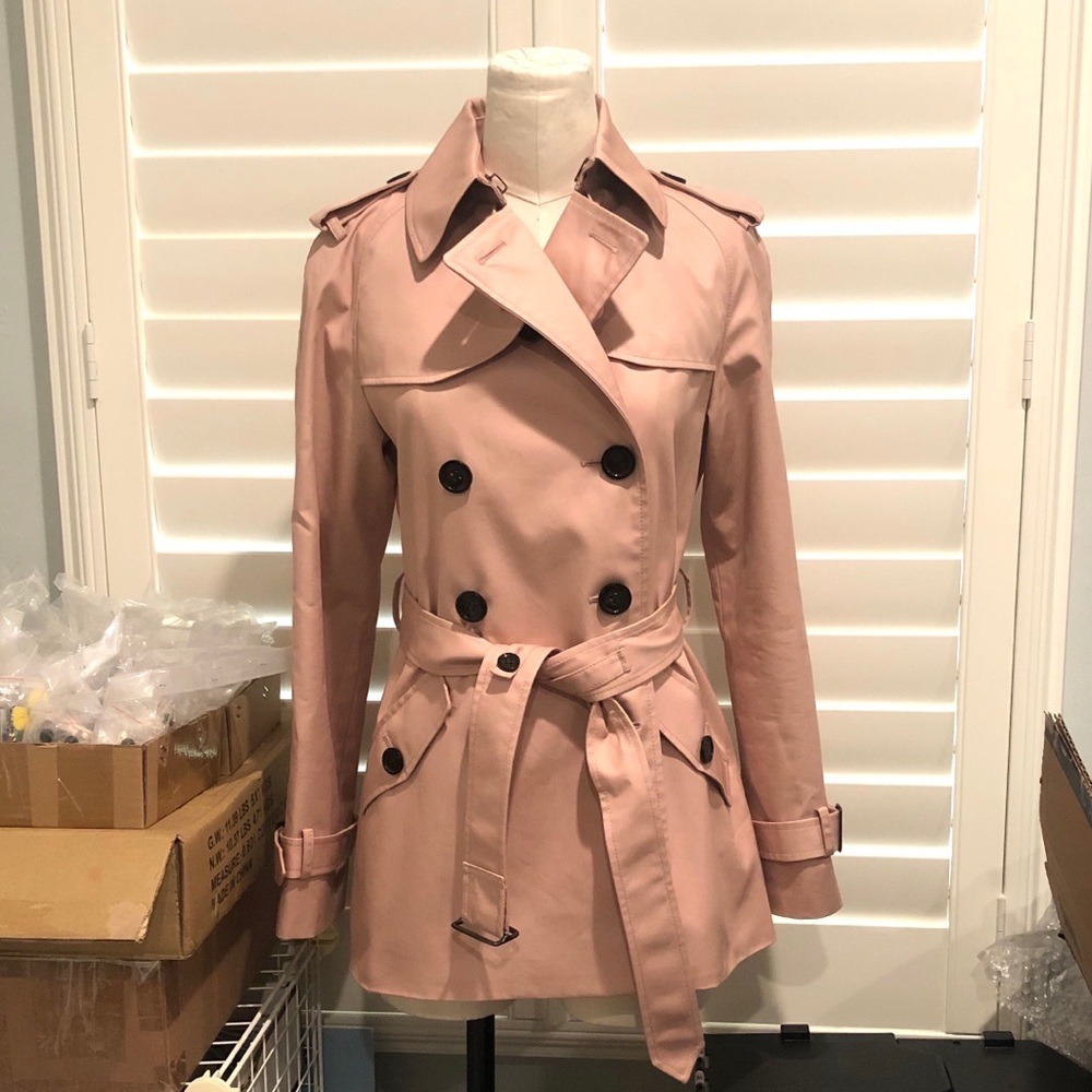 NWOT Coach Pink Trenchcoat F86050 XS
